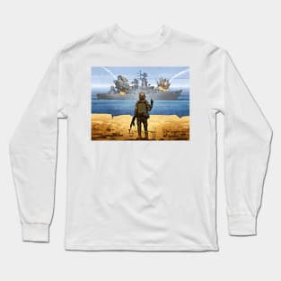 Russian Warship Go Fuck Yourself The Profit Goes to Help for Civilian Population of Ukraine Long Sleeve T-Shirt